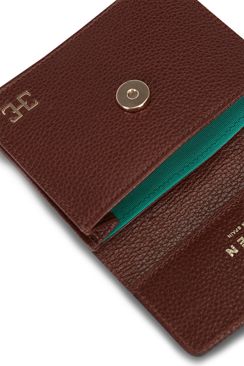 Drapé_Card_holder_square_brown_3