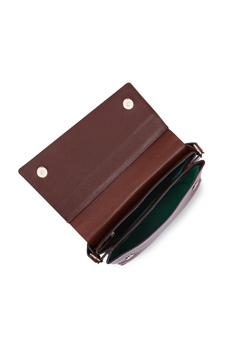 Drapé_Shadow_brown_4 Bolso de marrón rojo marca HedenBrand, colección Drape Shadow terracota