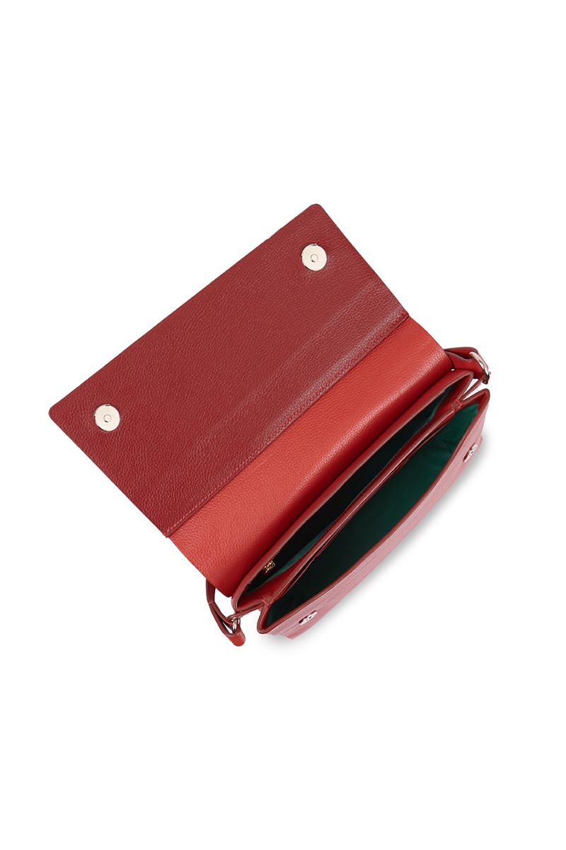 Drapé_Shadow_terracota_4 Bolso de piel rojo marca HedenBrand, colección Drape Shadow terracota